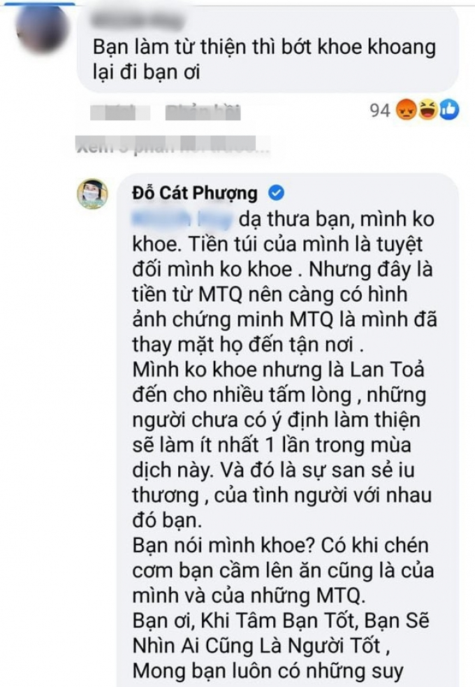 Cát Phượng đăng sao kê từ thiện, lao ra đường mùa dịch vì bà con lại bị nghi ngờ: Tổn thương quá