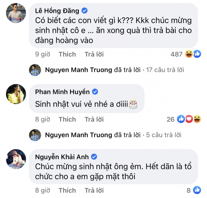 Mạnh Trường hạnh phúc khi được 2 nhóc tỳ tổ chức sinh nhật