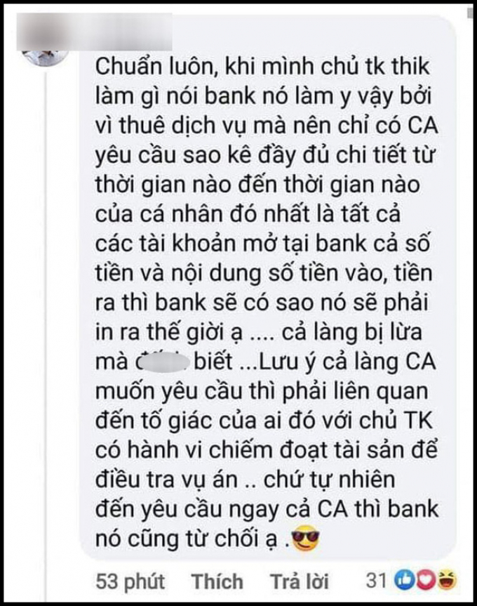 Lỡ tiết lộ Chủ tài khoản thích làm gì thì làm y vậy, giám đốc ngân hàng lên tiếng phân trần