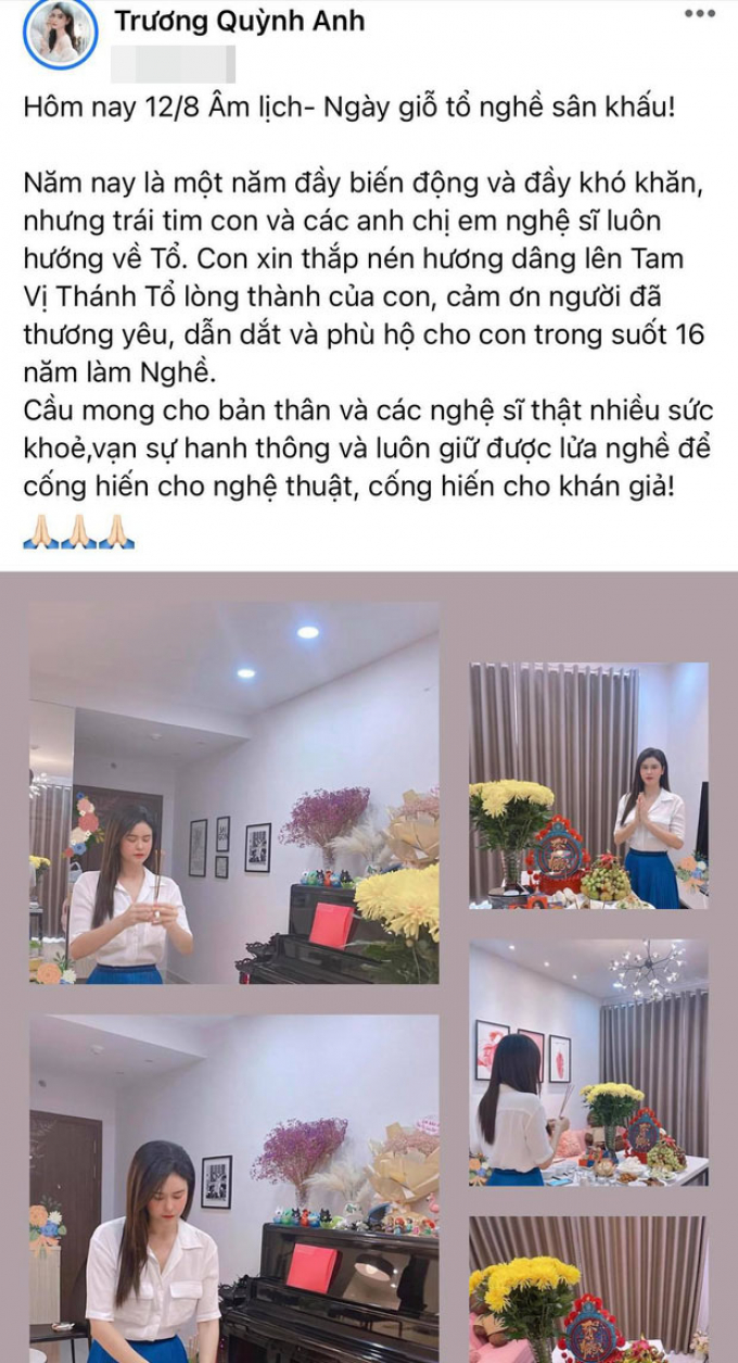 Ngày Giỗ Tổ Sân khấu: Đàm Vĩnh Hưng, Vũ Hà bày mâm cúng trang trọng, Nam Thư diện áo dài dâng lễ