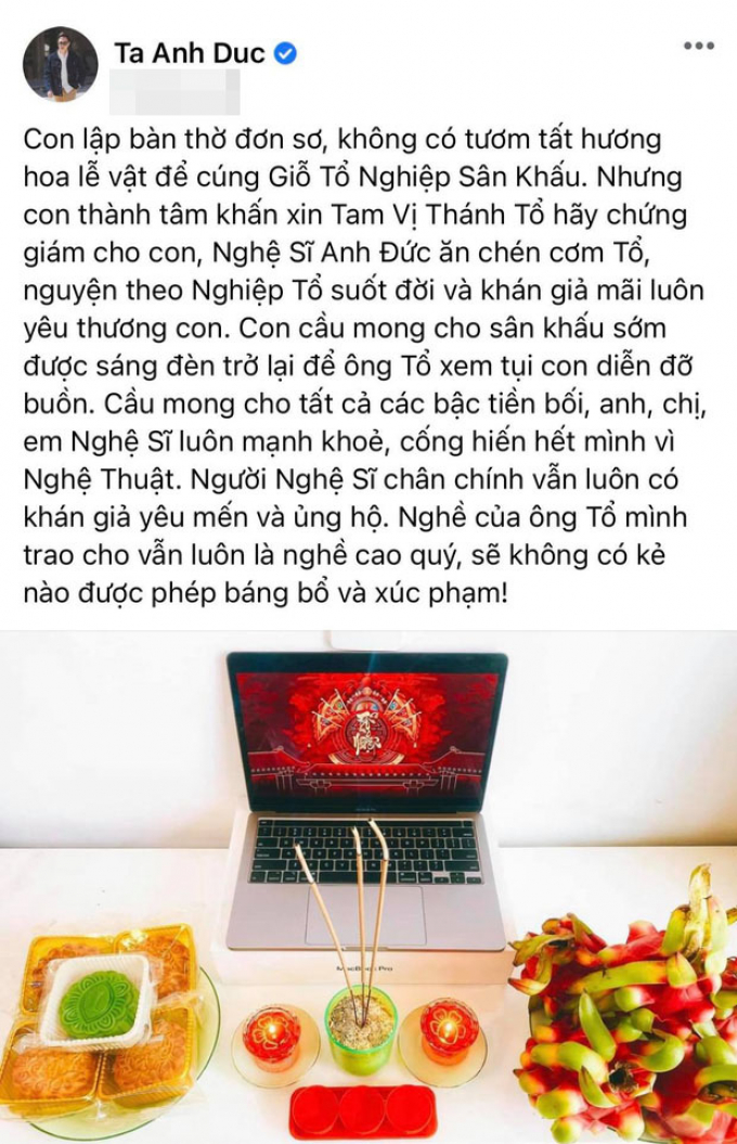 Ngày Giỗ Tổ Sân khấu: Đàm Vĩnh Hưng, Vũ Hà bày mâm cúng trang trọng, Nam Thư diện áo dài dâng lễ