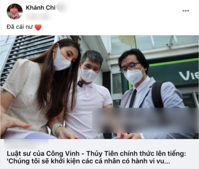 Em gái Công Vinh chia sẻ Đã cái nư sau khi vợ chồng Thuỷ Tiên in sao kê từ thiện