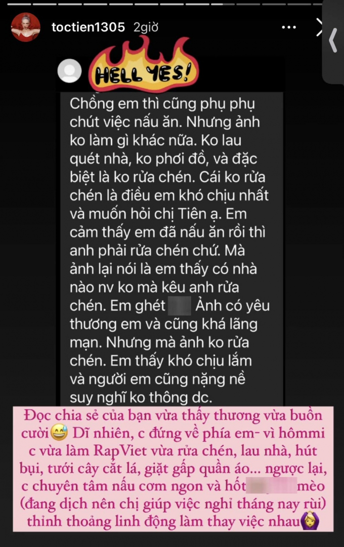 Khoe ông xã Hoàng Touliver đảm đang, giỏi rửa chén, lau dọn: Tóc Tiên chỉ cần làm 2 việc quan trọng này!