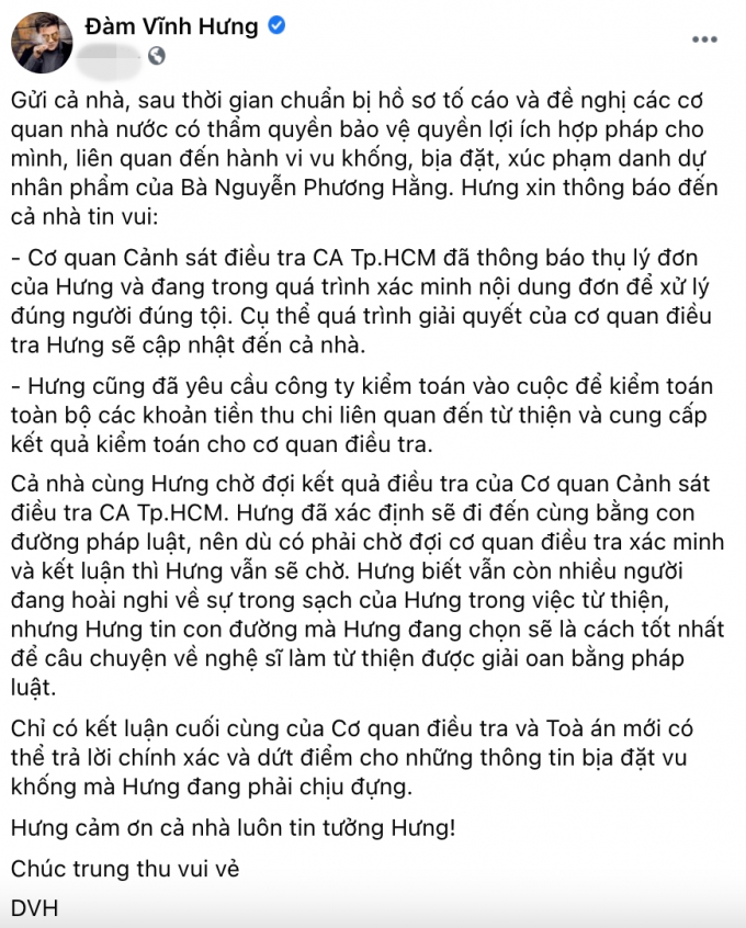 NSƯT Hoài Linh tố cáo bà Phương Hằng, Đàm Vĩnh Hưng quyết giải oan cho nghệ sĩ làm từ thiện