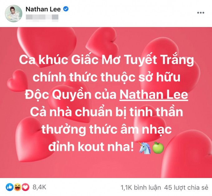 Hậu ồn ào sao kê từ thiện, Thủy Tiên bị Nathan Lee mua đứt bản hit để đời Giấc mơ tuyết trắng