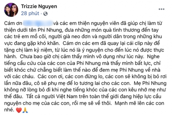 Các con nuôi của Phi Nhung khóc nghẹn, cầu cứu vì sợ mất mẹ, vợ cũ Bằng Kiều quặn lòng hứa 1 điều