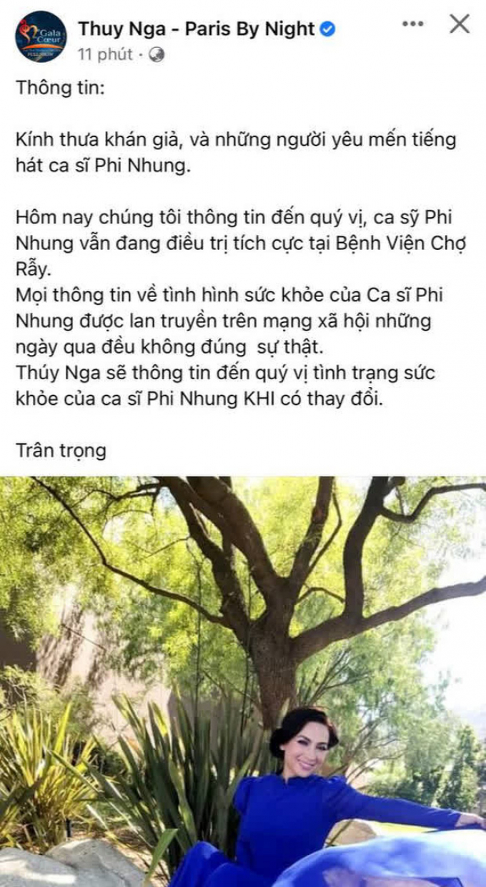 Bạn thân thông báo sức khỏe Phi Nhung đã ổn định sau 3 ngày trở nặng, dàn sao Việt thở phào yên tâm