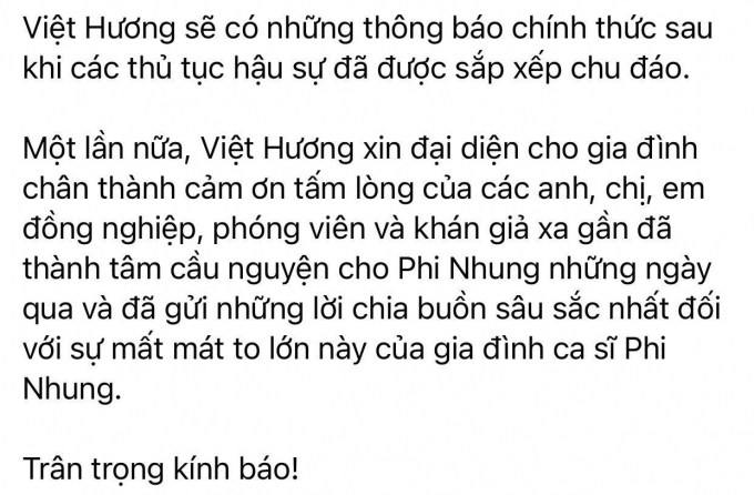 Việt Hương nén đau thương, đại diện con gái đứng ra lo trọn vẹn hậu sự cho Phi Nhung