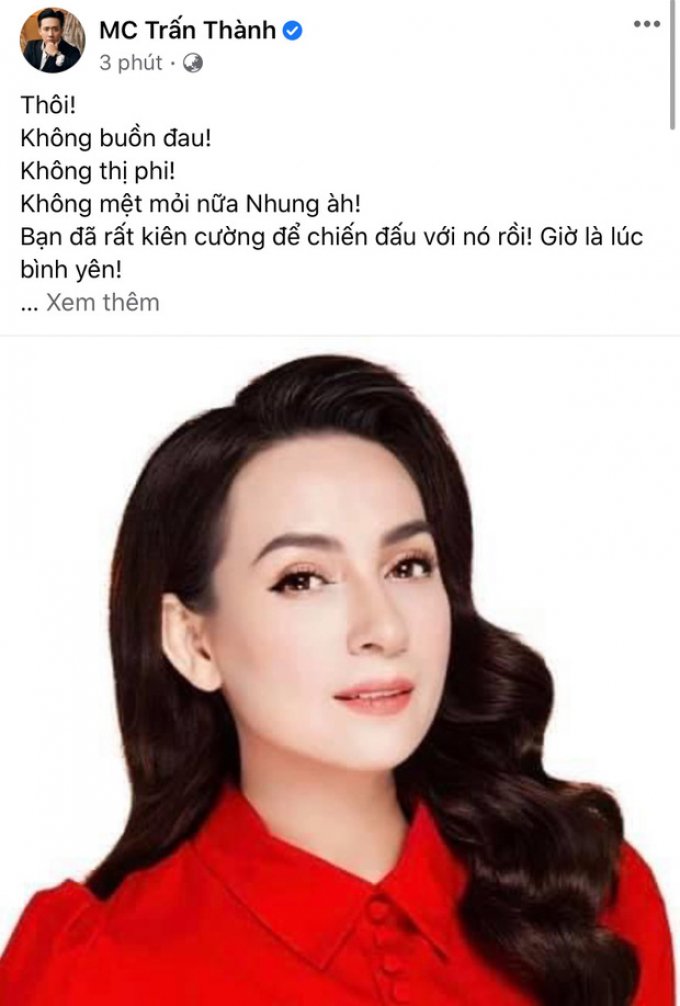 Bị ném đá vì tâm thư tiễn biệt Phi Nhung, Trấn Thành lên tiếng: Đừng buông lời cay nghiệt nữa