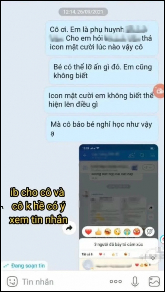 Học sinh lớp 4 bị dừng học, nêu tên trước lớp vì... thả haha vào tin nhắn cô giáo