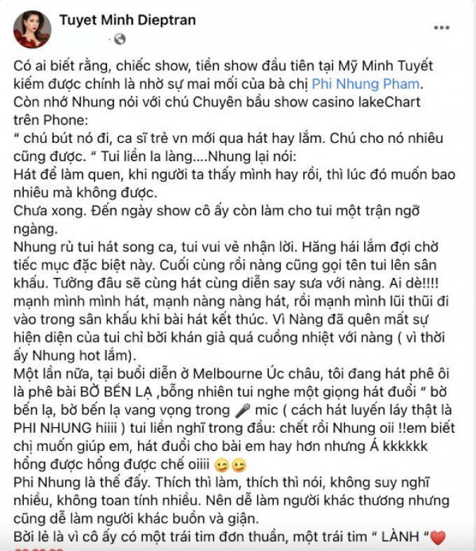 Minh Tuyết nhớ ơn Phi Nhung nâng đỡ kiếm tiền ở Mỹ, nhẹ nhàng đáp trả khi anti-fan chê đạo đức giả