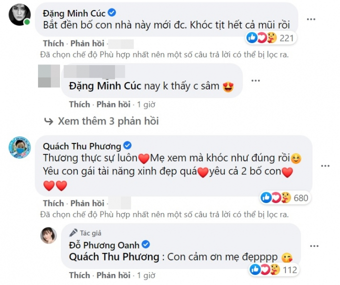 Phương Oanh khóc hết nước mắt khi xem cảnh Nam nhận bố Sinh