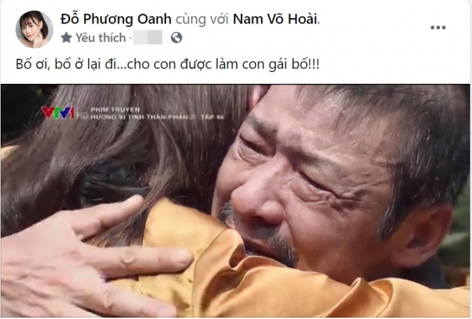 Phương Oanh khóc hết nước mắt khi xem cảnh Nam nhận bố Sinh