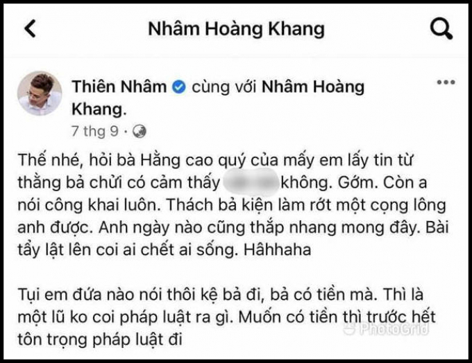 Trước khi bị bắt, Nhâm Hoàng Khang đã coi trời bằng vung như thế nào trên MXH?