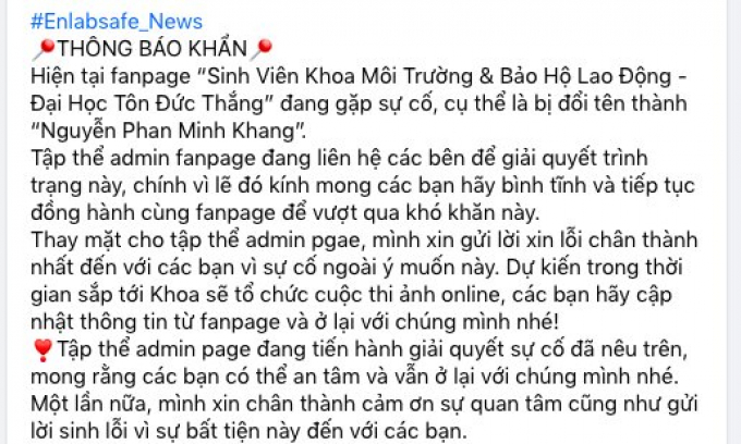 Hàng loạt fanpage trường ĐH lớn tại TP.HCM bị đổi tên hàng loạt khiến sinh viên hoang mang