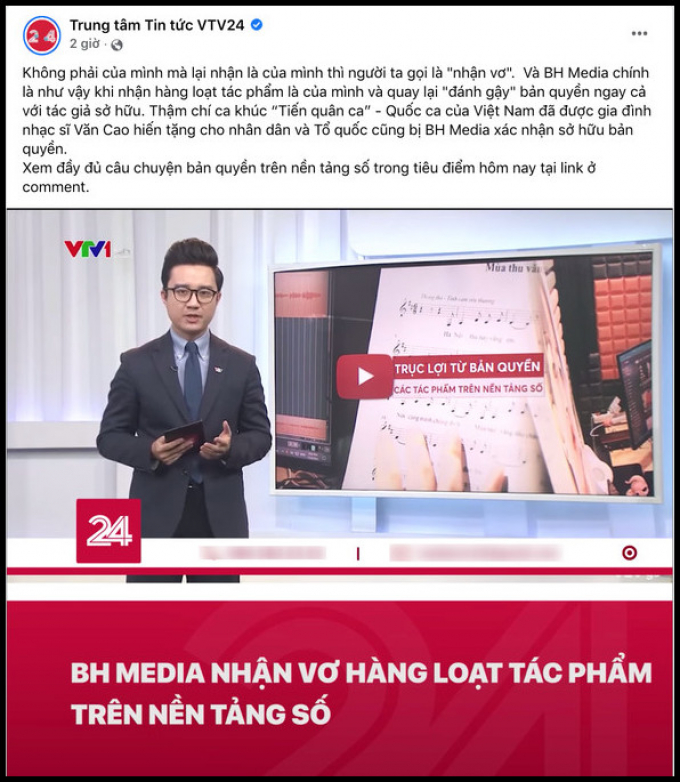 BH Media phản bác chuyện VTV nói mình ‘nhận vơ’ bản quyền Quốc ca