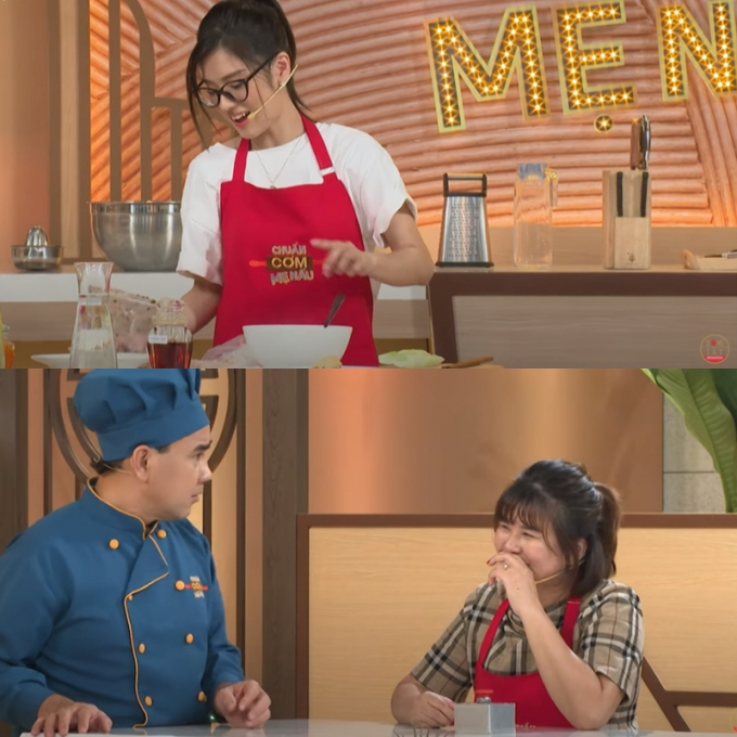 Tú Hảo lúng túng chặt vịt khiến Quyền Linh toát mồ hôi, mẹ Hoàng Yến Chibi cười ngất khi con gái phá bếp