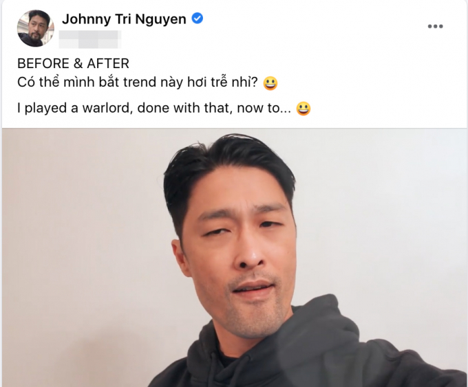 Johnny Trí Nguyễn lột xác nhờ cạo râu, lấy lại vẻ ngoài phong độ chuẩn nam thần màn ảnh
