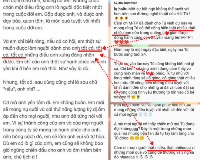 Netizen tiếp tục soi bằng chứng khẳng định bức thư trà xanh 5 trang là của Hải Tú gửi Sơn Tùng?