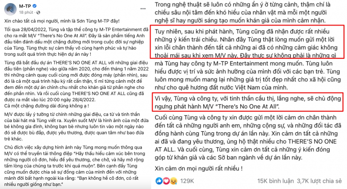 Sơn Tùng xin lỗi nhưng chỉ ẩn MV ở Việt Nam, fans nước ngoài vẫn cày view: Lươn lẹo đến thế ư?