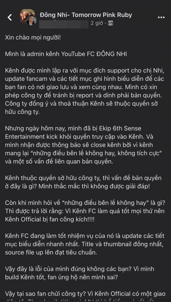 Biến căng: Ê-kíp Đông Nhi bị tố thiếu chuyên nghiệp, giành kênh Youtube của FC, đối xử bất công với fans cứng
