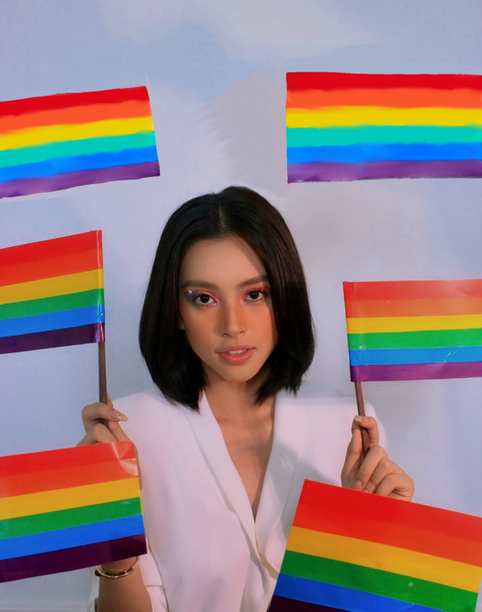 Hoa hậu Tiểu Vy tung bộ ảnh tối giản nhưng đầy ý nghĩa ủng hộ cộng đồng LGBTQ+