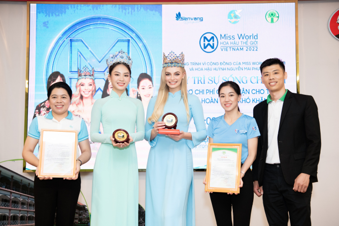 Đấu giá thành công, hoa hậu Mai Phương trích 500 triệu đồng bắt đầu hành trình thiện nguyện tại bệnh viện Nhi Đồng 2
