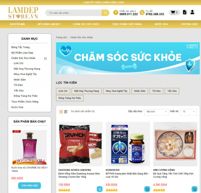 LamDepStore - kênh bán hàng trực tuyến chuyên phân phối những mặt hàng có thương hiệu