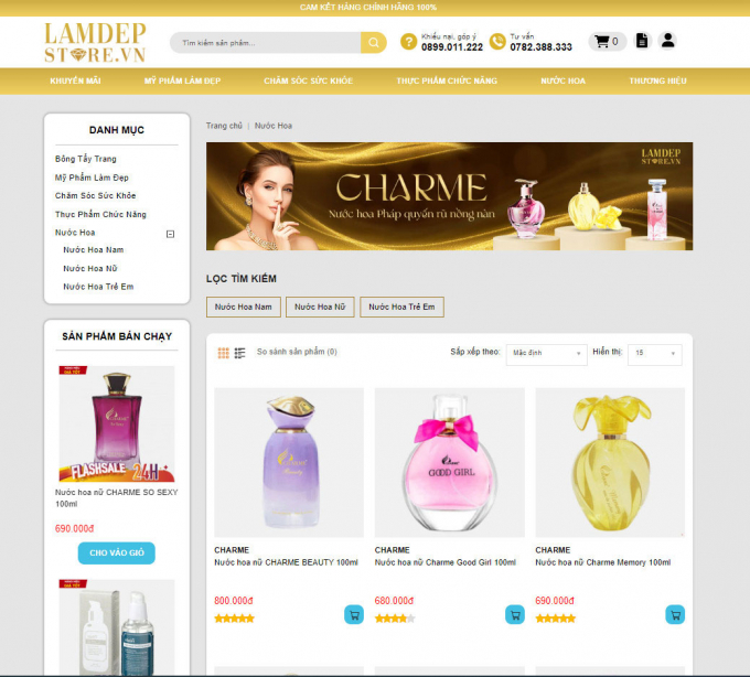 LamDepStore - kênh bán hàng trực tuyến chuyên phân phối những mặt hàng có thương hiệu
