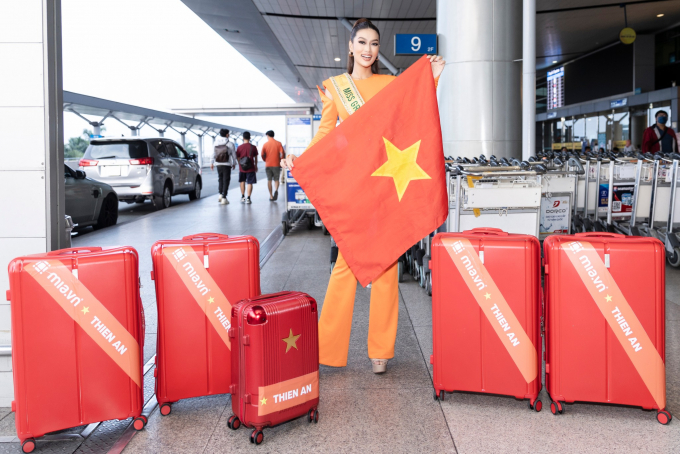 Hoa hậu Đoàn Thiên Ân lên đường sang Indonesia chinh chiến đấu trường Miss Grand International 2022