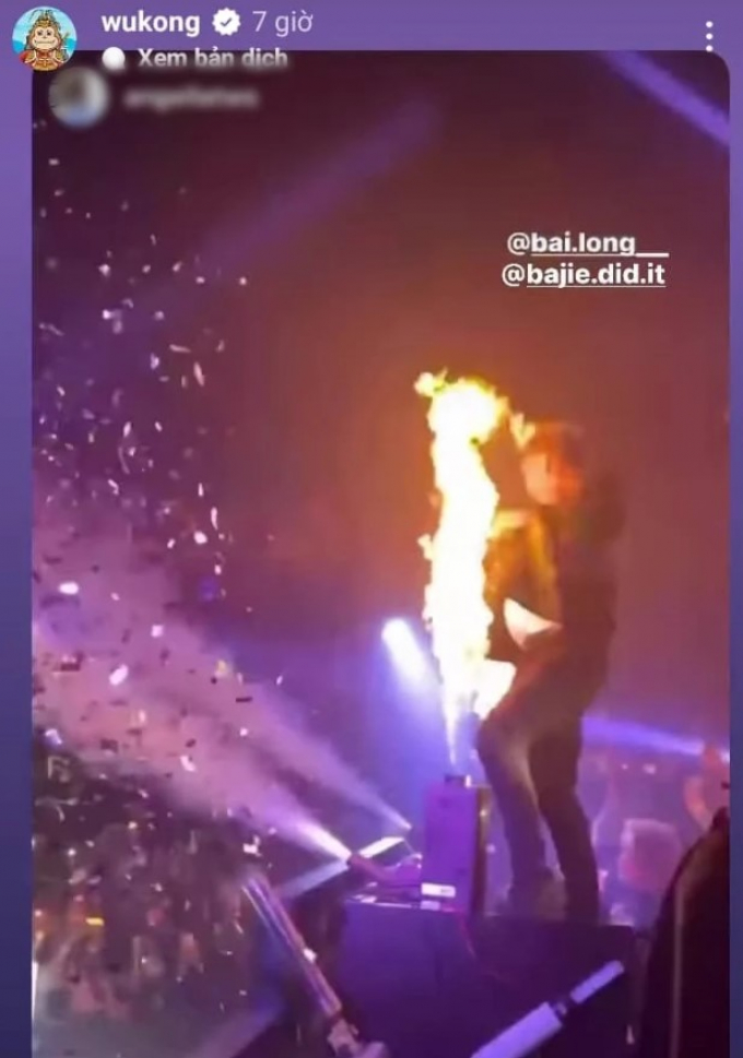 DJ Wukong cực phẩm “Người ấy là ai” gặp tai nạn với lửa lúc biểu diễn, fans lo lắng liệu có bị hủy dung?