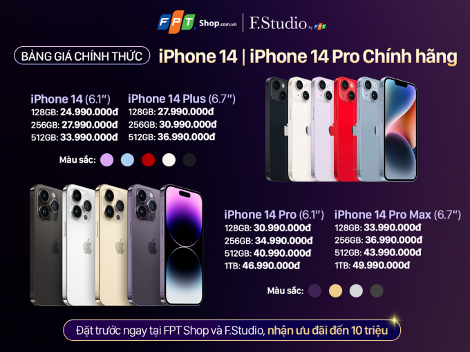 Nhiều đại lý đã cho đặt cọc iPhone 14 Pro Max chính hãng, giá tốt hơn nhiều so với hàng xách tay