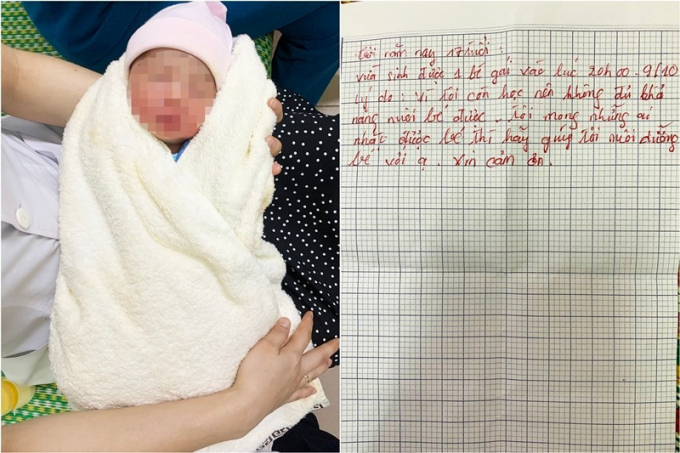Bé gái bị bỏ rơi trong bệnh viện cùng bức thư của người mẹ 17 tuổi: Mong ai nhặt được thì hãy giúp tôi nuôi dưỡng bé