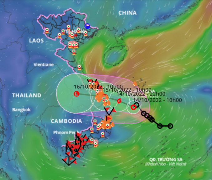 Bão số 5 giật cấp 10 cách Quảng Ngãi 260km