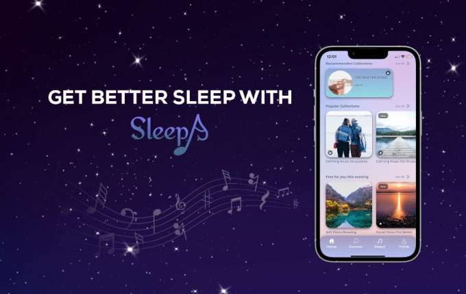 SleepA: Ứng dụng giúp bạn dễ ngủ và giảm stress