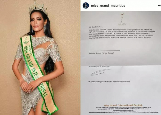 Miss Grand International 2022 công bố á hậu 5: Là đại diện Đông Nam Á nhưng không phải Thiên Ân