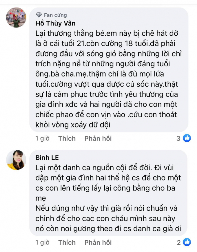 Nhiều sao Việt lên tiếng động viên, bảo vệ Châu Ngọc Tiên và gia đình sau phát biểu của danh ca Phương Dung