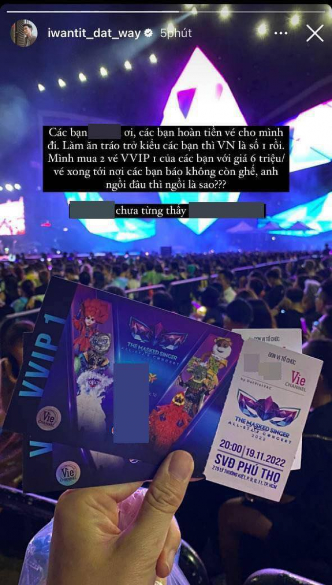 BTC The Masked Singer Vietnam xin lỗi khán giả vì sự cố vé VVIP 6 triệu nhưng không có ghế ngồi