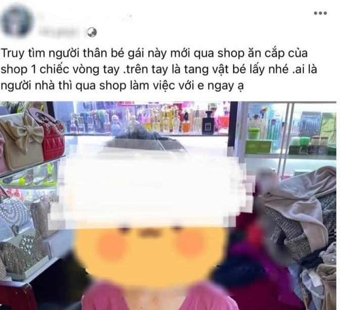 Đăng ảnh bé gái 5 tuổi trộm vòng tay, chủ cửa hàng bị phản ứng dữ dội