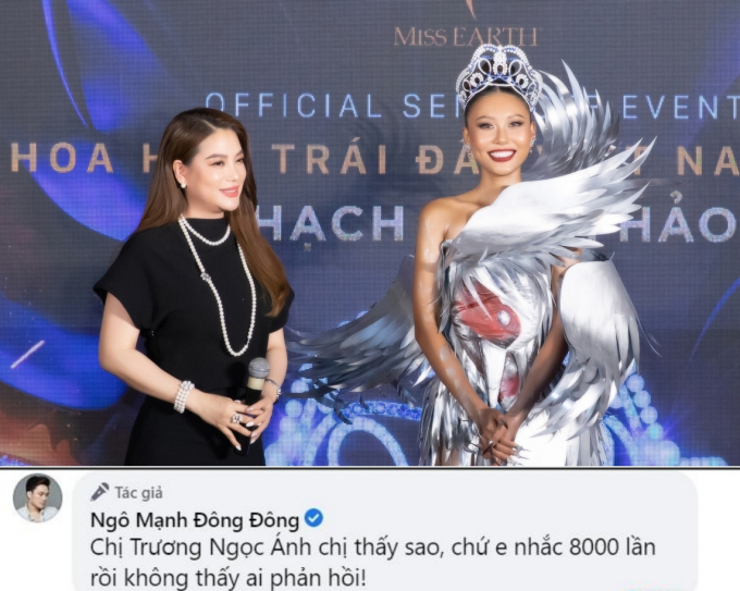 Ê-kíp của Top 20 Miss Earth - Thạch Thu Thảo bị NTK Ngô Mạnh Đông Đông tố quỵt tiền