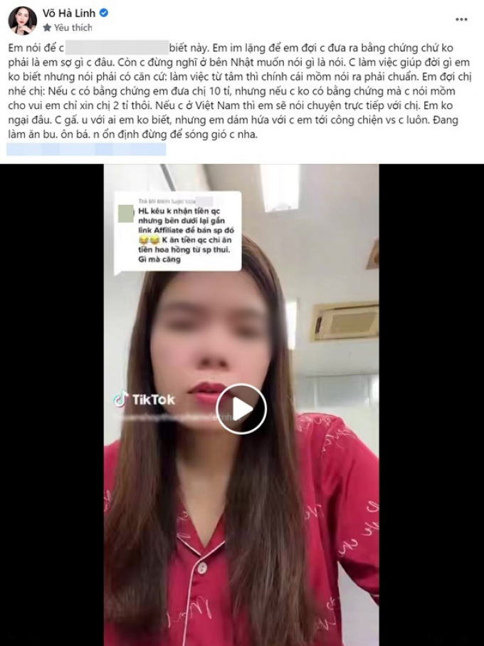 Bị tố PR lố lăng, Võ Hà Linh thẳng thắn tuyên bố tặng 10 tỷ đồng nếu phát hiện nhận quảng cáo