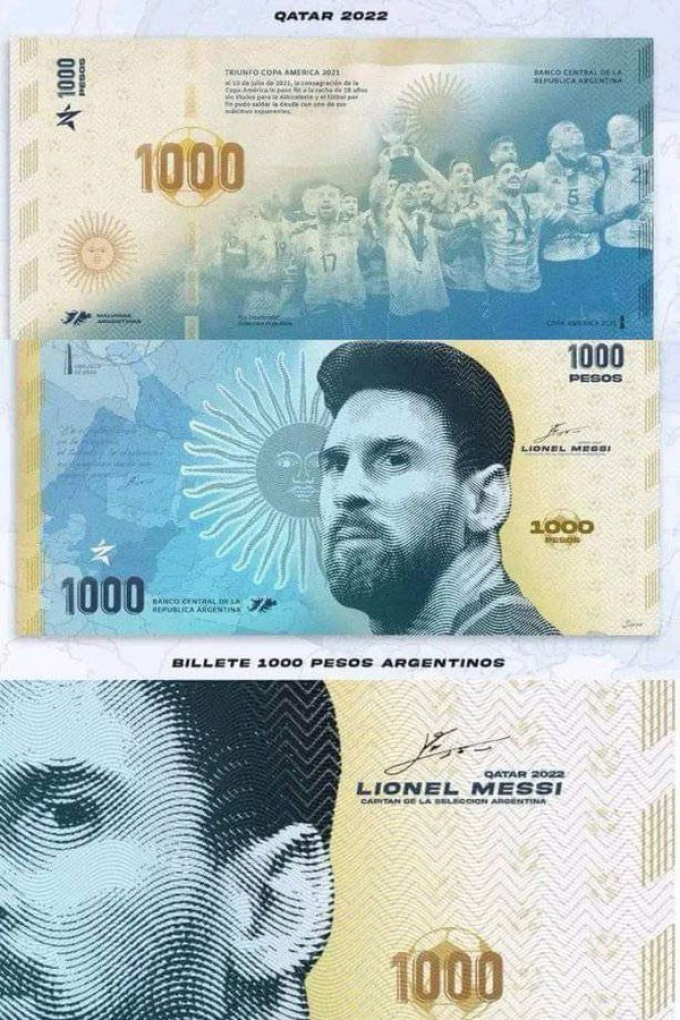 Ngân hàng trung ương Argentina đùa giỡn với kế hoạch in tiền Messi