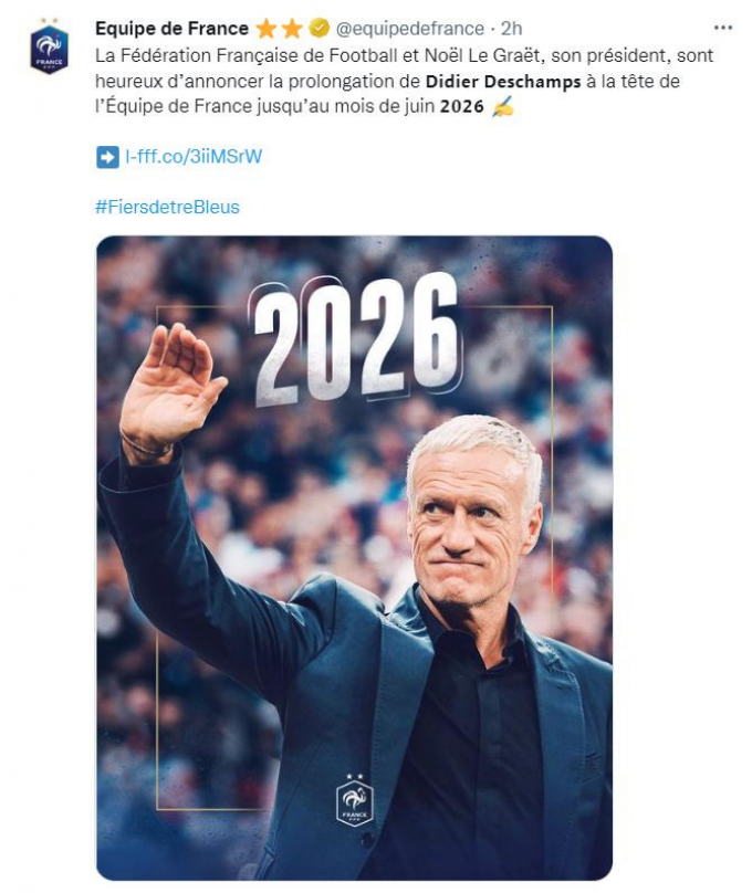 Tương lai HLV Didier Deschamps tại đội tuyển Pháp được xác định