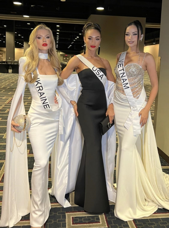 Ngày 7 ở Miss Universe 2022: Ngọc Châu dự tiệc tối với váy dạ hội trắng, thanh lịch nhưng vẫn đầy quyến rũ
