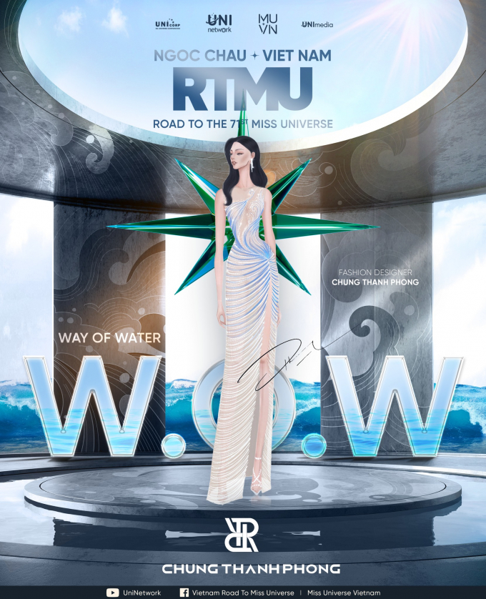 Ngọc Châu tung thiết kế váy dạ hội thi Miss Universe 2022: Người khen đẹp đỉnh, kẻ chê sến sẩm