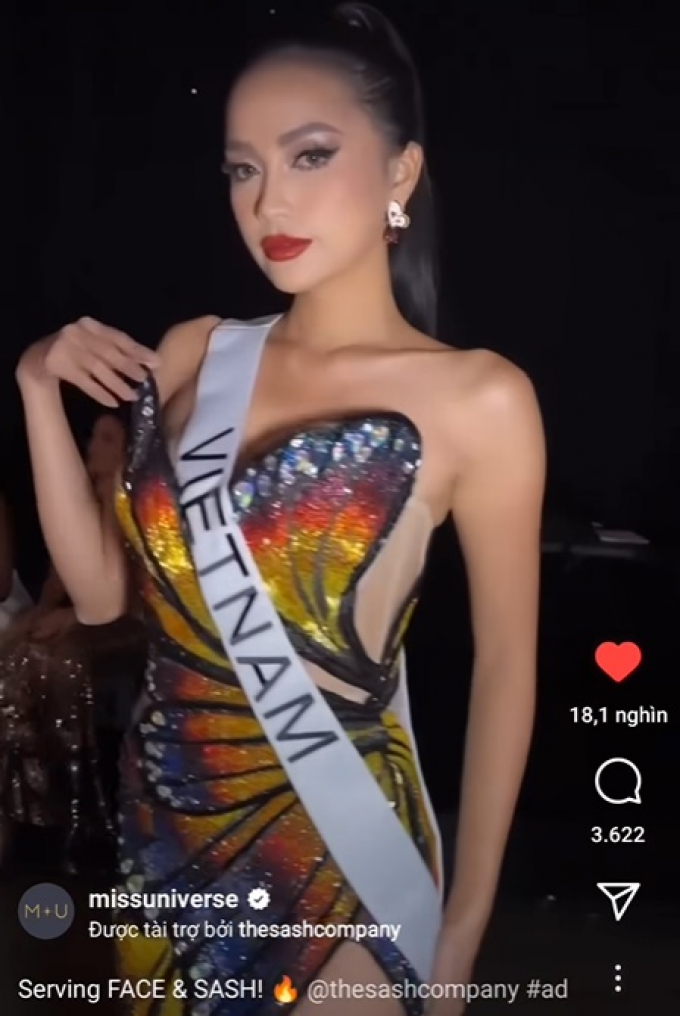 Ngọc Châu càn quét khắp mạng xã hội sau màn hóa bướm, lên hẳn trang chủ Miss Universe