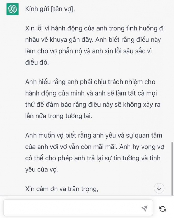Cười điên đảo trước bức thư xin lỗi vợ từ ChatGPT, người dùng Việt sẵn sàng chi tiền để sở hữu tài khoản