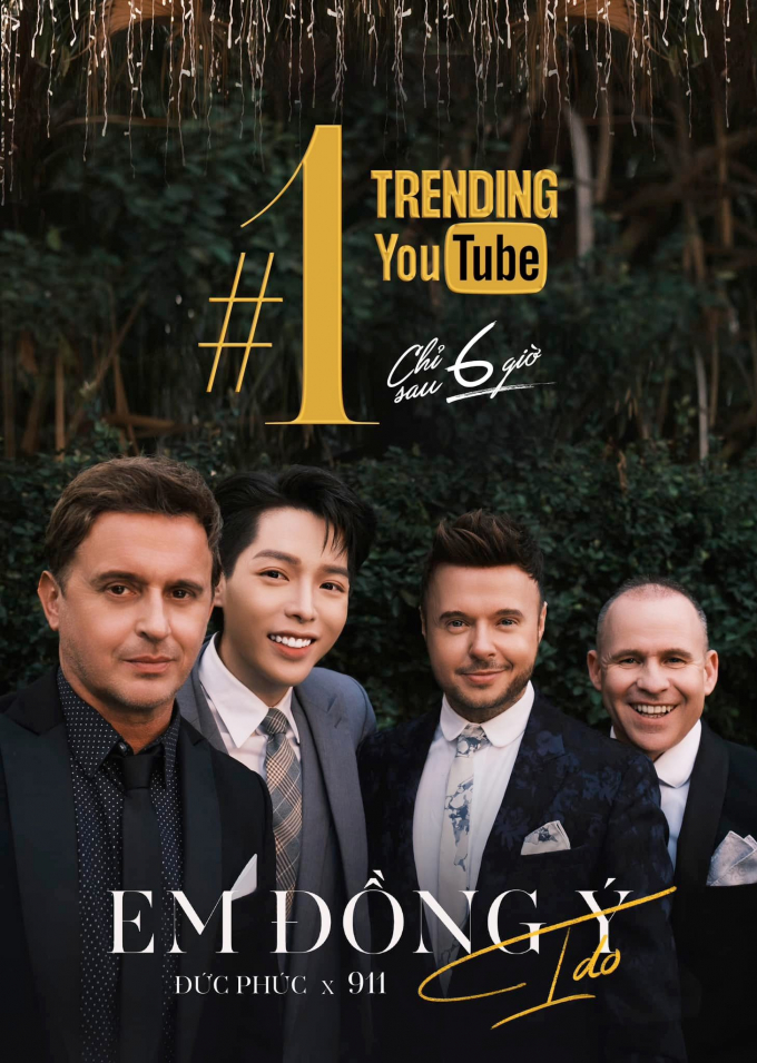 Kết hợp cùng boyband 911 trong MV I Do, Đức Phúc chạm Top 1 Trending Youtube chỉ sau 6 giờ công chiếu Kết hợp cùng boyband 911 trong MV I Do, Đức Phúc chạm Top 1 Trending Youtube chỉ sau 6 giờ công chiếu