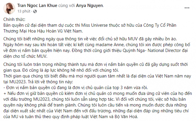 Quỳnh Nga làm giám đốc quốc gia Miss Universe, Lan Khuê thả thính Thảo Nhi Lê vẫn còn cơ hội
