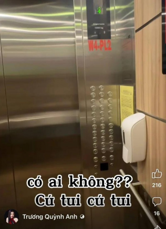 Trương Quỳnh Anh hoang mang tột độ, cầu cứu suốt 20 phút vì mắc kẹt trong thang máy